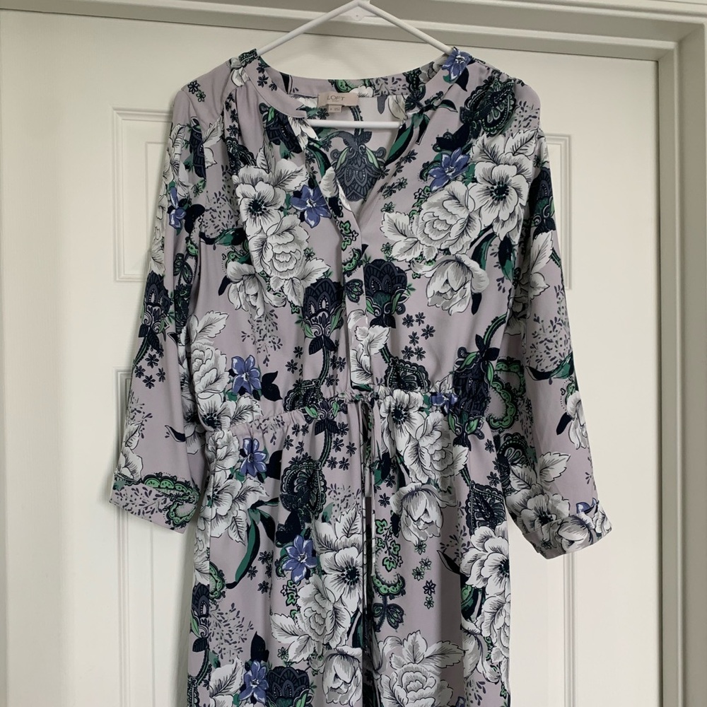 Purple floral dress